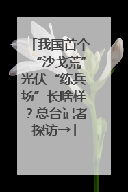 我国首个“沙戈荒”光伏“练兵场”长啥样？总台记者探访→