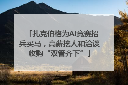 扎克伯格为AI竞赛招兵买马，高薪挖人和洽谈收购“双管齐下”