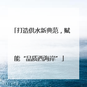 打造供水新典范，赋能“品质西海岸”