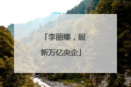李丽娜，履新万亿央企