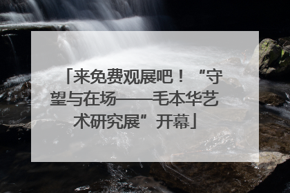 来免费观展吧！“守望与在场——毛本华艺术研究展”开幕