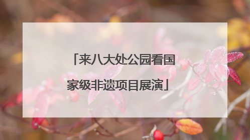 来八大处公园看国家级非遗项目展演