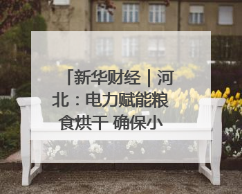 新华财经｜河北：电力赋能粮食烘干 确保小麦高质量归仓