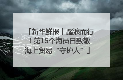 新华鲜报丨踏浪而行！第15个海员日致敬海上贸易“守护人”