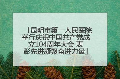 昆明市第一人民医院举行庆祝中国共产党成立104周年大会 表彰先进凝聚奋进力量