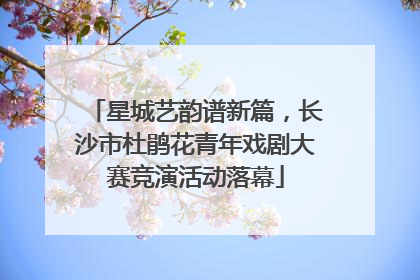 星城艺韵谱新篇，长沙市杜鹃花青年戏剧大赛竞演活动落幕