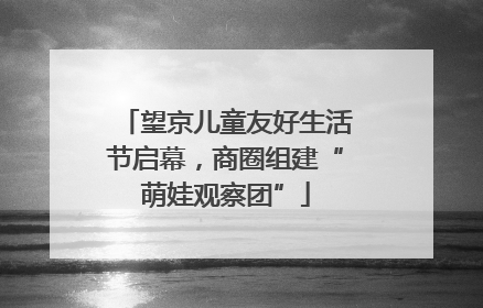望京儿童友好生活节启幕，商圈组建“萌娃观察团”