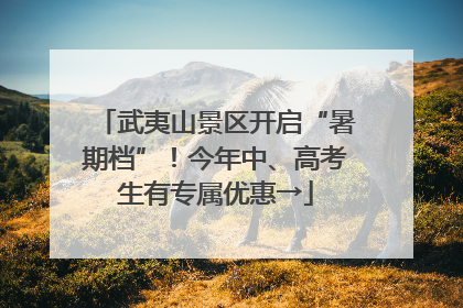 武夷山景区开启“暑期档”！今年中、高考生有专属优惠→