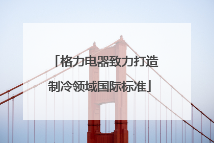 格力电器致力打造制冷领域国际标准