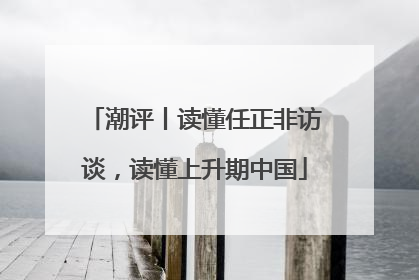 潮评丨读懂任正非访谈，读懂上升期中国