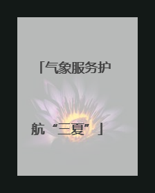 气象服务护航“三夏”