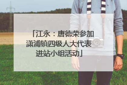 江永：唐德荣参加潇浦镇四级人大代表进站小组活动