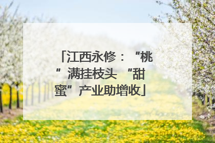 江西永修：“桃”满挂枝头 “甜蜜”产业助增收