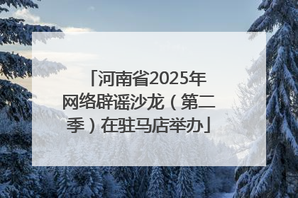 河南省2025年网络辟谣沙龙（第二季）在驻马店举办