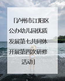 泸州市江阳区公办幼儿园优质发展第七共同体开展第四次研修活动