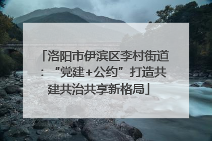 洛阳市伊滨区李村街道：“党建+公约”打造共建共治共享新格局