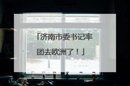 济南市委书记率团去欧洲了！