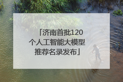 济南首批120个人工智能大模型推荐名录发布