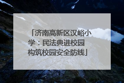 济南高新区汉峪小学：民法典进校园 构筑校园安全防线