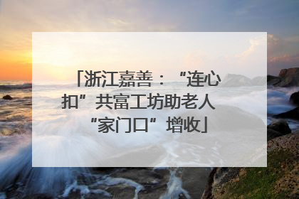 浙江嘉善：“连心扣”共富工坊助老人“家门口”增收