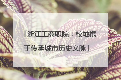 浙江工商职院：校地携手传承城市历史文脉