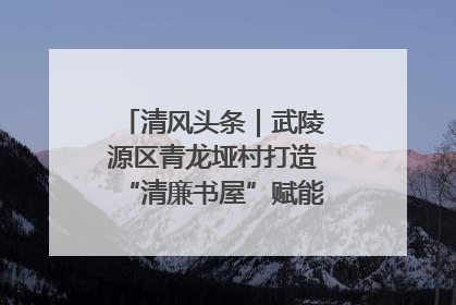 清风头条｜武陵源区青龙垭村打造“清廉书屋”赋能乡村振兴新风尚