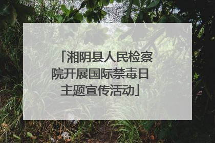 湘阴县人民检察院开展国际禁毒日主题宣传活动