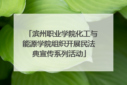 滨州职业学院化工与能源学院组织开展民法典宣传系列活动