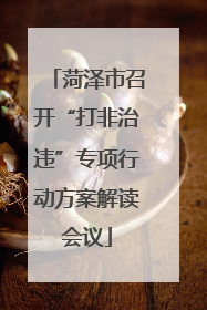 菏泽市召开“打非治违”专项行动方案解读会议