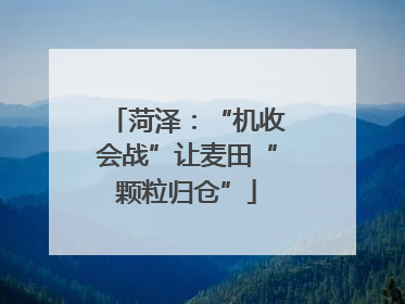 菏泽：“机收会战”让麦田“颗粒归仓”