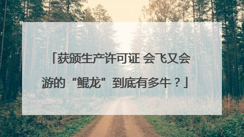 获颁生产许可证 会飞又会游的“鲲龙”到底有多牛？