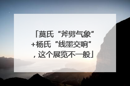 莫氏“斧劈气象”+杨氏“线墨交响”，这个展览不一般