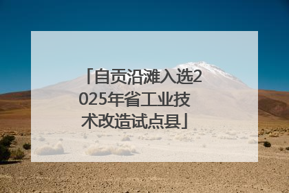 自贡沿滩入选2025年省工业技术改造试点县