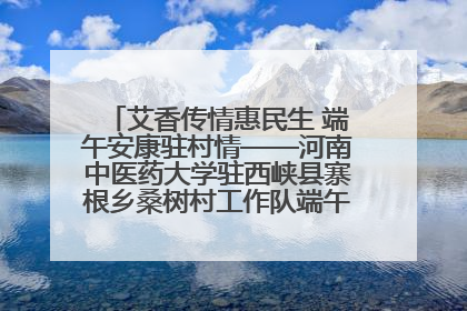 艾香传情惠民生 端午安康驻村情——河南中医药大学驻西峡县寨根乡桑树村工作队端午中医惠民记
