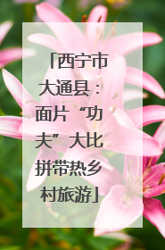 西宁市大通县：面片“功夫”大比拼带热乡村旅游
