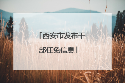 西安市发布干部任免信息