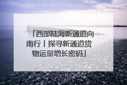 西部陆海新通道向南行丨探寻新通道货物运量增长密码