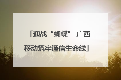 迎战“蝴蝶” 广西移动筑牢通信生命线