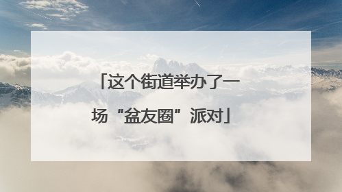 这个街道举办了一场“盆友圈”派对