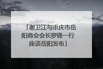 谢卫江与重庆市岳阳商会会长罗锋一行座谈岳阳发布