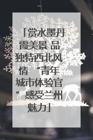 赏水墨丹霞美景 品独特西北风情 “青年城市体验官”感受兰州魅力
