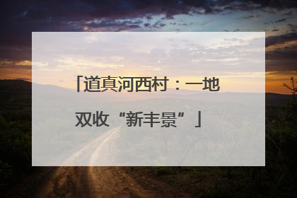 道真河西村：一地双收“新丰景”