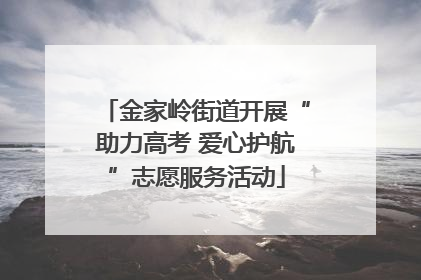 金家岭街道开展“助力高考 爱心护航”志愿服务活动