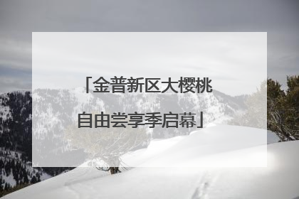 金普新区大樱桃自由尝享季启幕