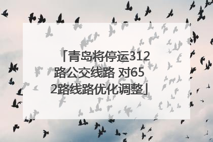 青岛将停运312路公交线路 对652路线路优化调整