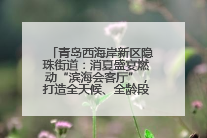 青岛西海岸新区隐珠街道：消夏盛宴燃动“滨海会客厅”，打造全天候、全龄段消费生态圈