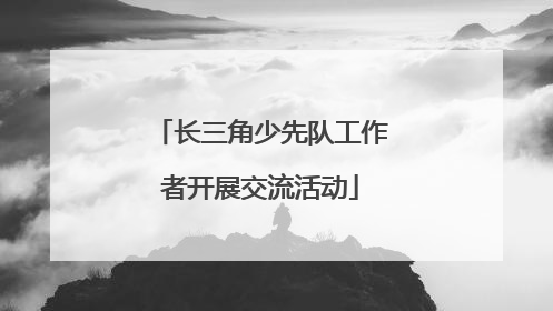长三角少先队工作者开展交流活动