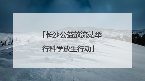长沙公益放流站举行科学放生行动