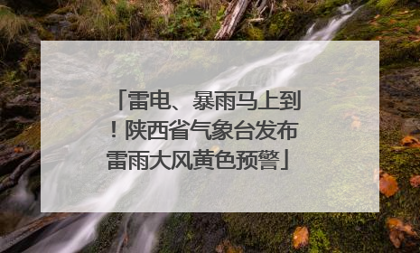 雷电、暴雨马上到！陕西省气象台发布雷雨大风黄色预警