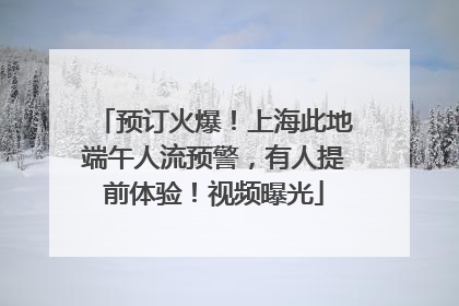 预订火爆！上海此地端午人流预警，有人提前体验！视频曝光